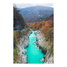 Stunning River Soča Napolen bridge, Slovenien