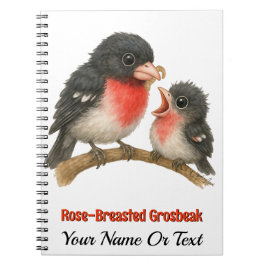 Stunning Ro Brested Grosbeak Anteckningsbok