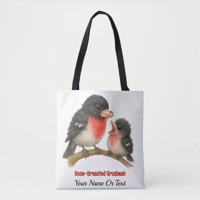 Stunning Ro Brested Grosbeak Tygkasse (Framsida)