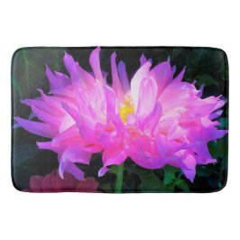 Stunning Rosa och Lila Cactus Dahlia Badrumsmatta