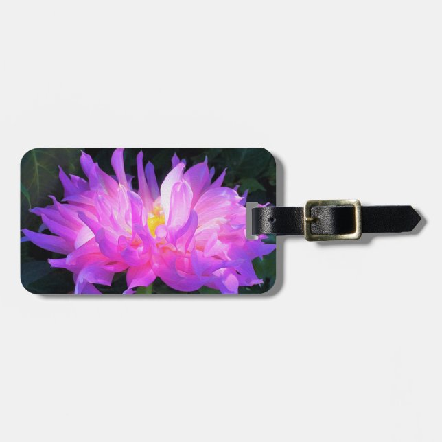 Stunning Rosa och Lila Cactus Dahlia Bagagebricka (Horisontell Framsida)