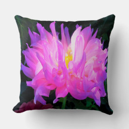 Stunning Rosa och Lila Cactus Dahlia Kudde