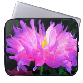 Stunning Rosa och Lila Cactus Dahlia Laptop Fodral