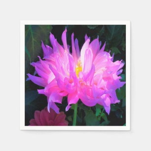 Stunning Rosa och Lila Cactus Dahlia Pappersservett