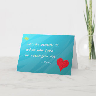 Stunning Rumi Quote Art Notecard Kort