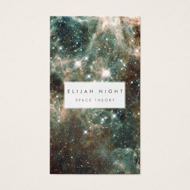 Stunning Rymden Art Science Universe Galaxy Visitkort (Framsidan)