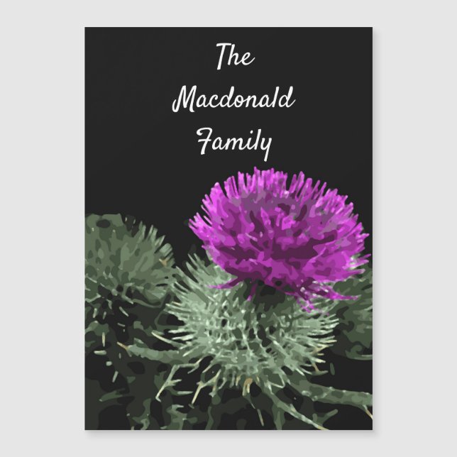Stunning Scottish Thistle Family Klan Magnet (Framsida)