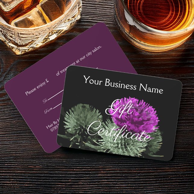 Stunning Scottish Thistle Gift Certificate (Skapare uppladdad)