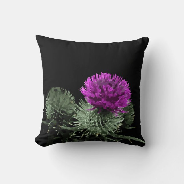Stunning Scottish Thistle Kudde (Framsida)