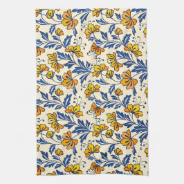 Stunning Seamless Pattern of Flowers and Leaves Kökshandduk