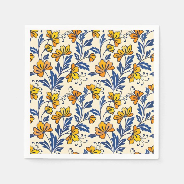Stunning Seamless Pattern of Flowers and Leaves Pappersservett (Framsidan)