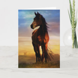 Stunning Silhouette Equine Sympathy Kort