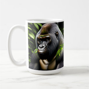 Stunning Silver Back Gorilla - Jungle Kung Kaffemugg