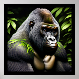 Stunning Silver Back Gorilla - Jungle Kung Poster