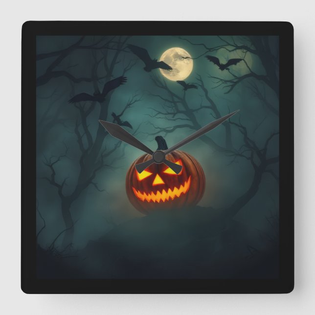 Stunning Sinister – Ultimate Haunted Design Fyrkantig Klocka (Framsida)