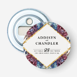 Stunning Sophistication Jewel Toned Peony Bröllop Flasköppnare