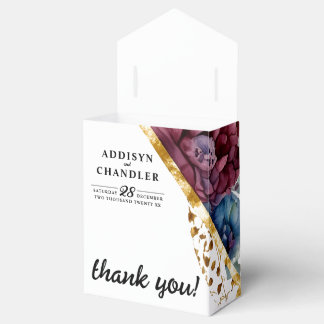 Stunning Sophistication Jewel Toned Peony Bröllop Presentaskar