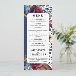 Stunning Sophistication Jewel Toned Peony Bröllop Program