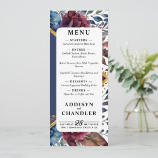 Stunning Sophistication Jewel Toned Peony Bröllop Program