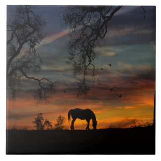 Stunning Southwest Horse Art Tile Kakelplatta