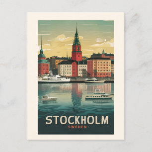 Stunning Stockholm Skyline Postcard Vykort