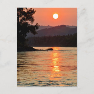 Stunning Sunrise over Katun River Photo Vykort