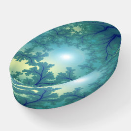 Stunning Surreal Blue Träd Forest Sunshine