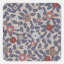 Stunning Teal and Magenta Foliage Pattern 