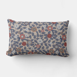 Stunning Teal and Magenta Foliage Pattern  Lumbarkudde