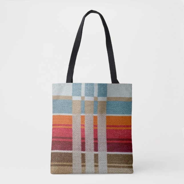 STUNNING TOTE - "LA PLAYA" - Mexikanska Weave Tygkasse (Framsida)