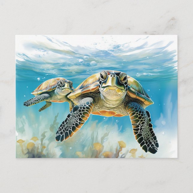 Stunning Turtle Vykort (Framsida)