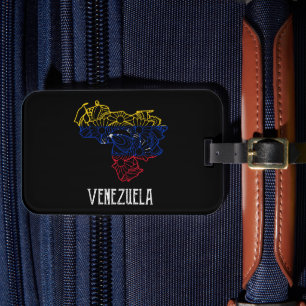 Stunning Venezuela Mandala Art Flagga Bagagebricka