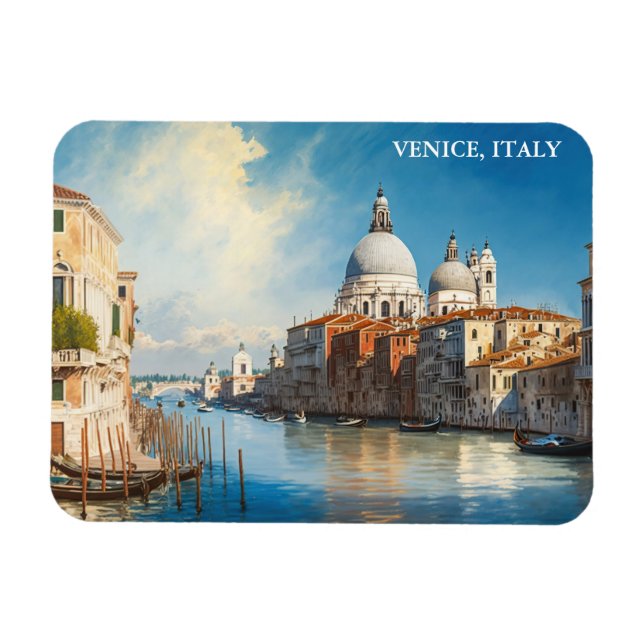 Stunning Venice Italien Gondola View Magnet (Horisontell)
