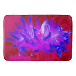 Stunning Violet Blue och Shock rosa Cactus Dahlia Badrumsmatta
