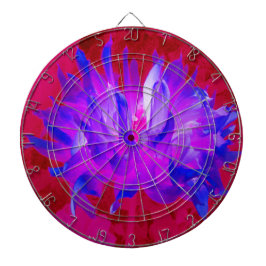 Stunning Violet Blue och Shock rosa Cactus Dahlia Darttavla