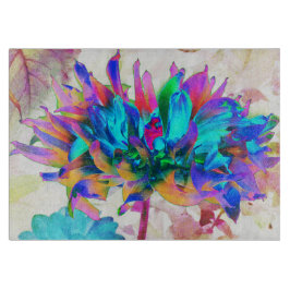 Stunning Watercolor Rainbow Cactus Dahlia