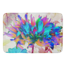 Stunning Watercolor Rainbow Cactus Dahlia Badrumsmatta