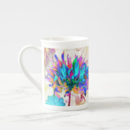 Stunning Watercolor Rainbow Cactus Dahlia Benporslin Mugg