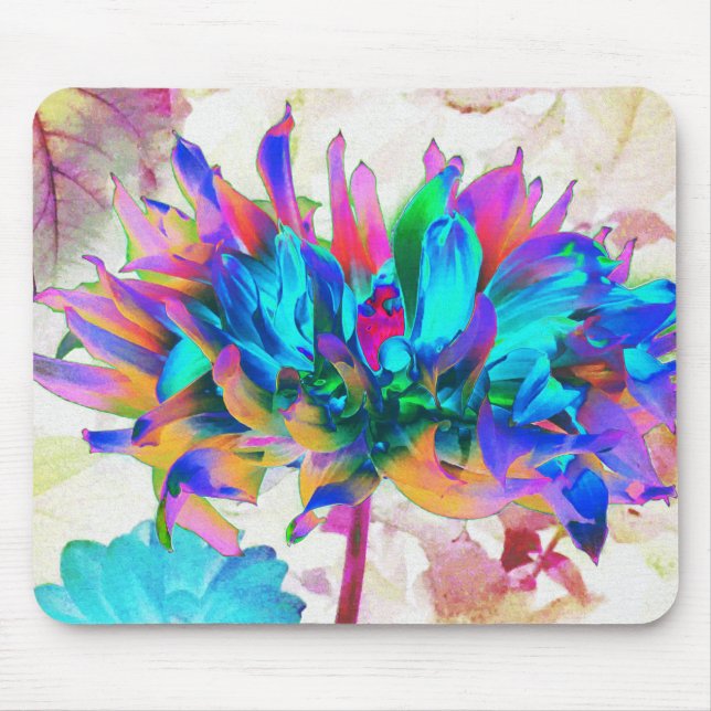 Stunning Watercolor Rainbow Cactus Dahlia Musmatta (Framsidan)