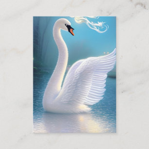 Stunning White Svan Bird Graphic