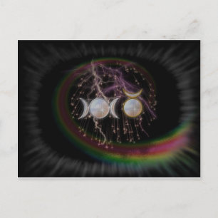 Stunning Wiccan Triple Goddes Cosmic Vykort