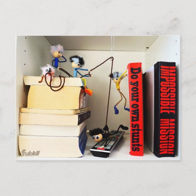 Stunt Fubby's Tom Cruise naspelen. Vykort (Framsida)