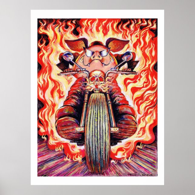 Stunt Riding Gris Poster (Framsidan)