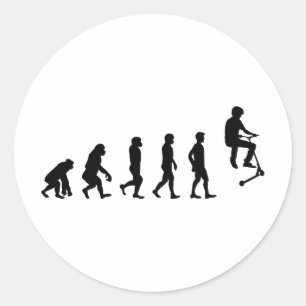 Stunt Scooter Freestyle Scootering Rider Evolution Runt Klistermärke