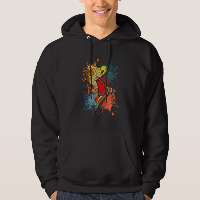 Stunt Scooter Kick Jump Scooter Hoodie (Framsida)