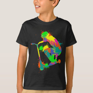 Stunt Scooter Rider Boys Youth T Shirt