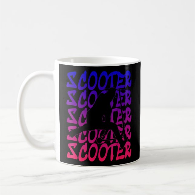 Stunt Scooter Scooter Kick Scooter Jump Kick Scoot Kaffemugg (Vänster)