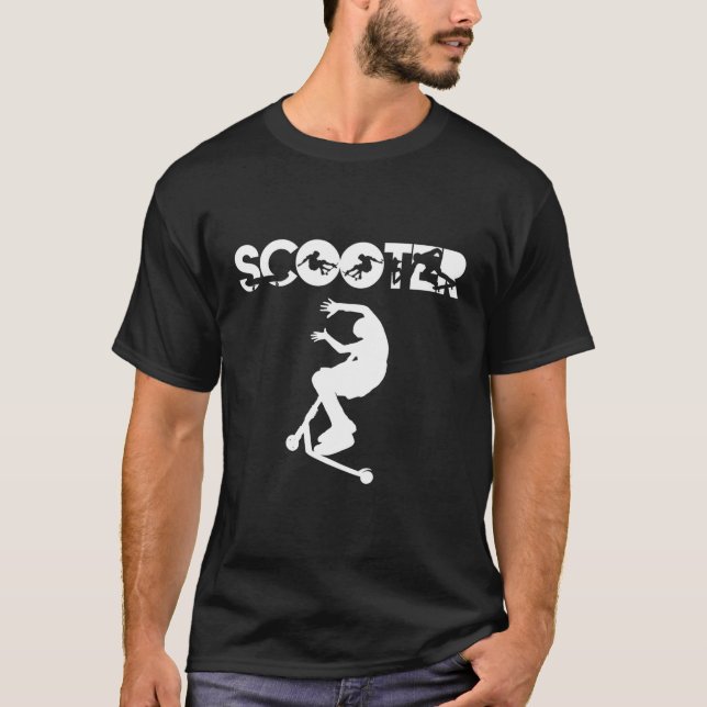 Stunt Scooter Scootering Jacka T Shirt (Framsida)