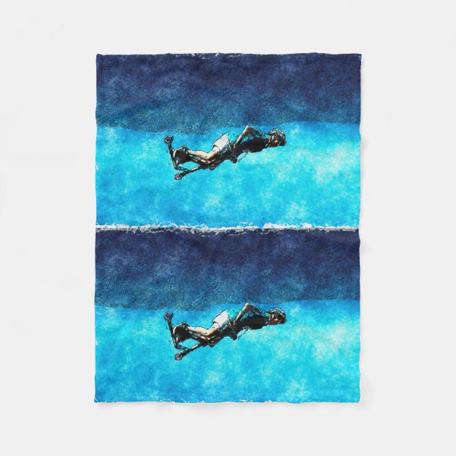 Stunt Scooter Sports Fleece Blanket (Framsidan)