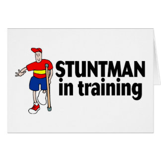 Stuntman i utbildning 2 hälsningskort